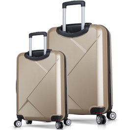 Zoozie Bags Set de maletas de 2 piezas Dorado